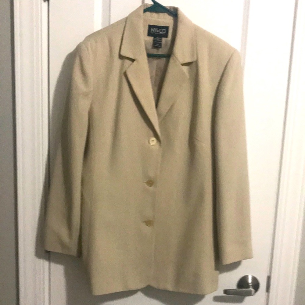 NY&CO size 16 crepe lined single button blazer